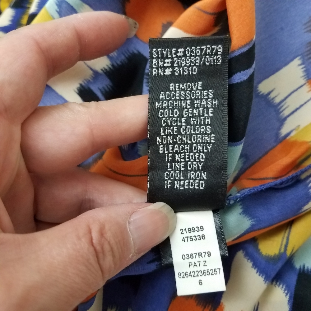 AB Studio Geometric Flutter Dress with Pockets 6 - Picture 2 of 14